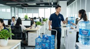 nước khoáng Vĩnh Hảo cho gia đình văn phòng